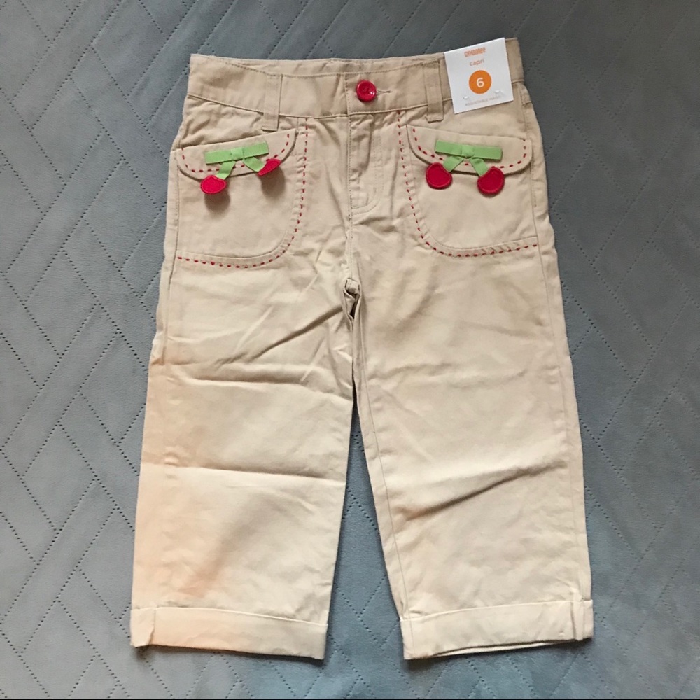NWT Gymboree Cherry bow Capri pants Sz 6